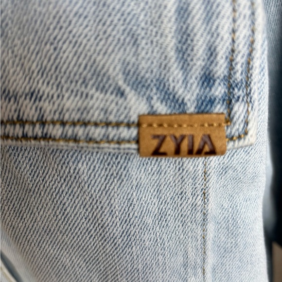 Zyia Jacket Crossroad Light Blue Denim Performance Button Up Cool Wash Size XXL - Picture 11 of 12